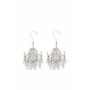 Moschino Chandelier Dangle Earrings Silver