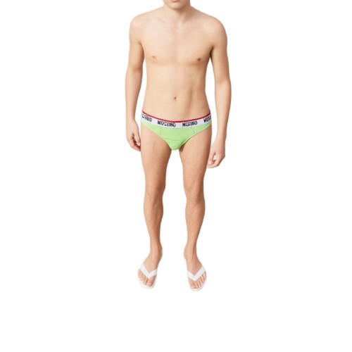 Moschino Green Cotton Brief Set