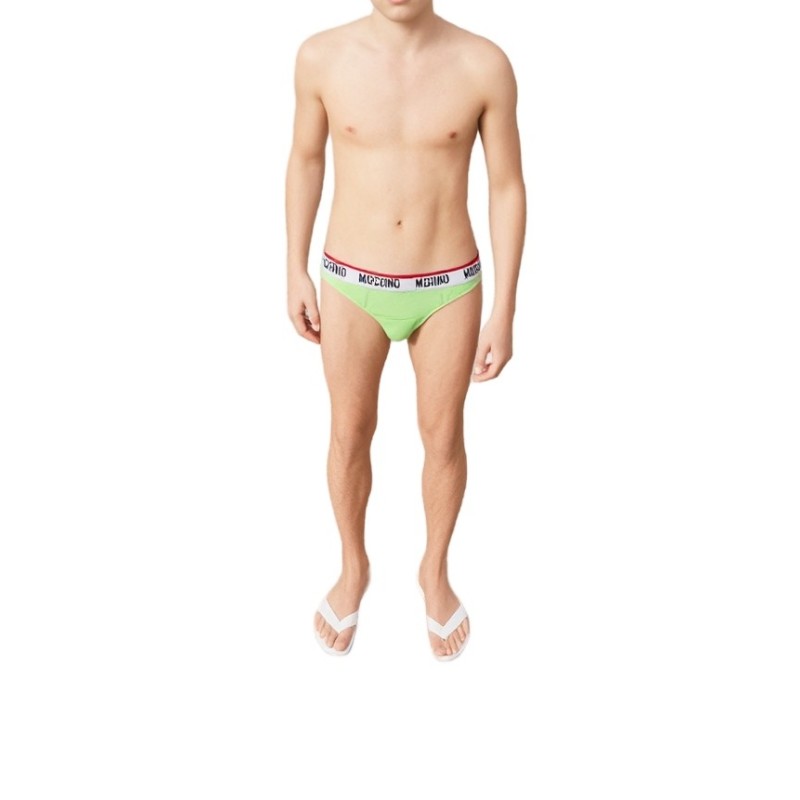 Moschino Green Cotton Brief Set