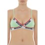 Moschino Logo Tape Triangle Bra Green
