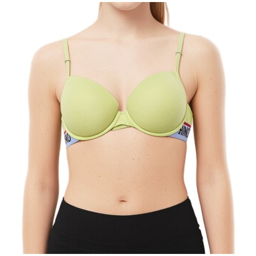 Moschino Yellow Push-Up Underwire Bra