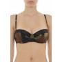 Moschino Camouflage Print Balconette Bra Green