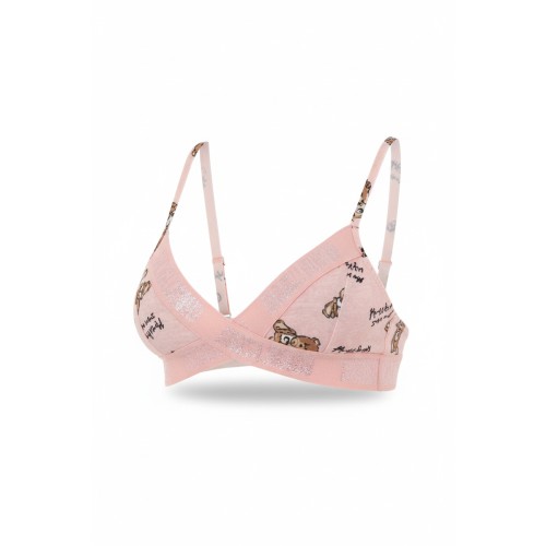 Moschino Teddy Bear Print Bra Pink