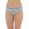 Moschino Logo Waistband Brief Gray
