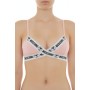 Moschino Logo Tape Triangle Bra Pink
