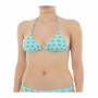 Moschino Bear Print Triangle Bikini Top Blue