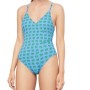 Moschino Teddy Bear Print One-Piece Swimsuit Blue