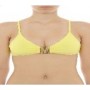 Moschino Yellow Front Clasp Bikini Top