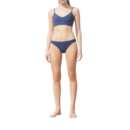 Moschino Seamless Triangle Bikini Set Navy