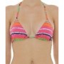 Moschino Rainbow Striped Triangle Bikini Top Multicolor