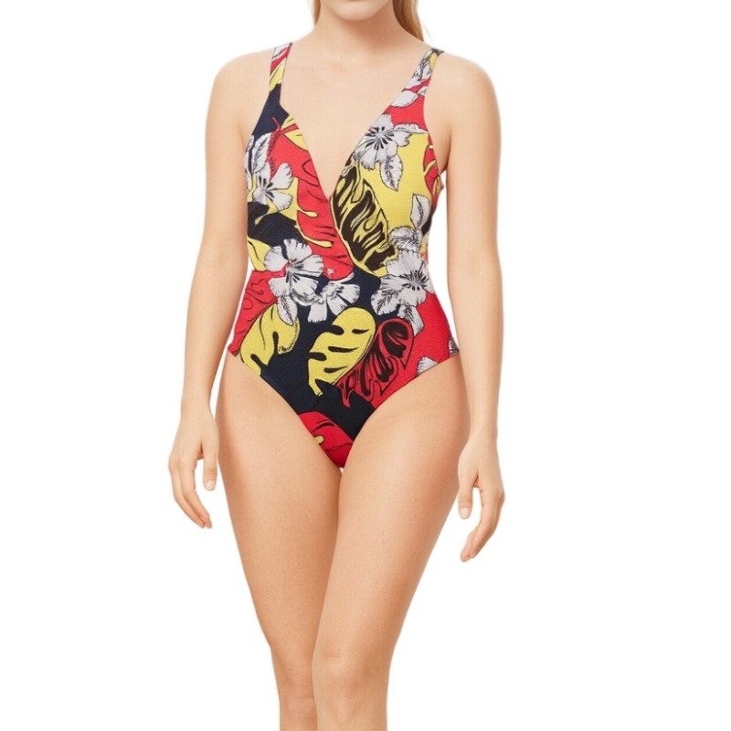 Moschino Tropical Floral One-Piece Swimsuit Multicolor