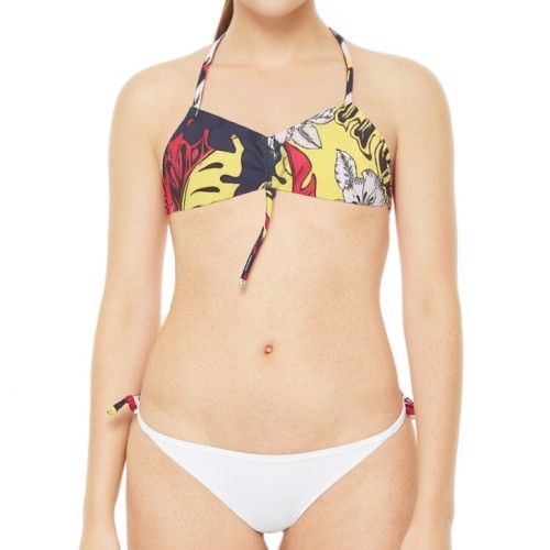 Moschino Abstract Print Halter Bikini Top Multicolor
