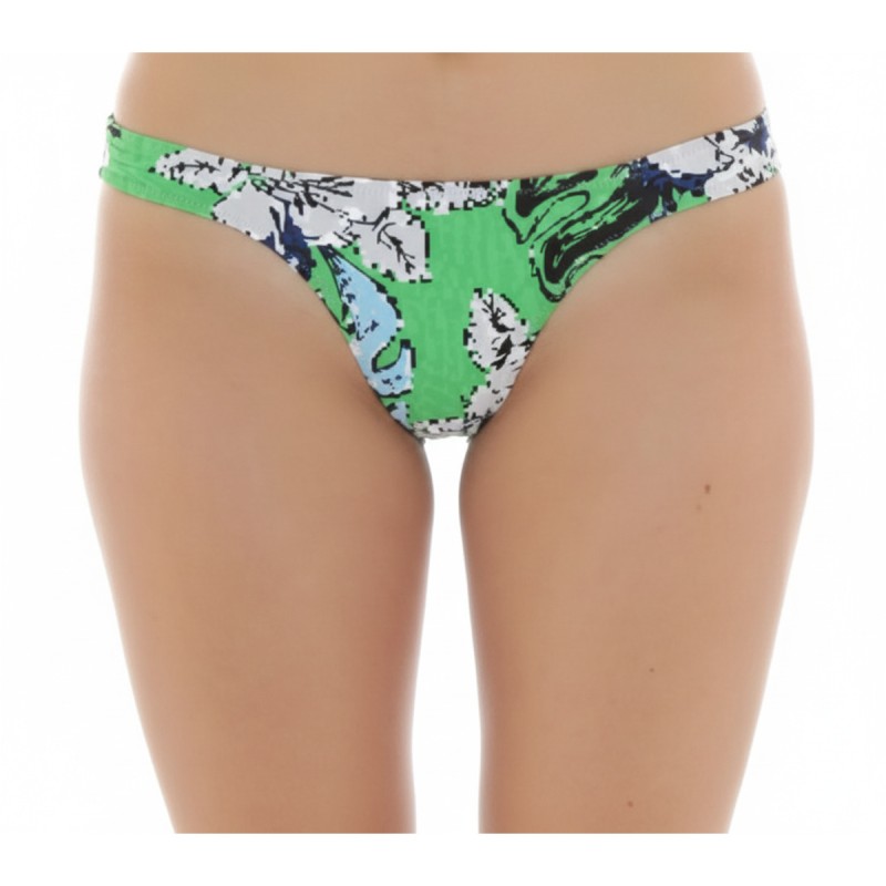 Moschino Green Floral Print Bikini Bottom
