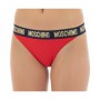 Moschino Red Logo Waistband Bikini Bottom