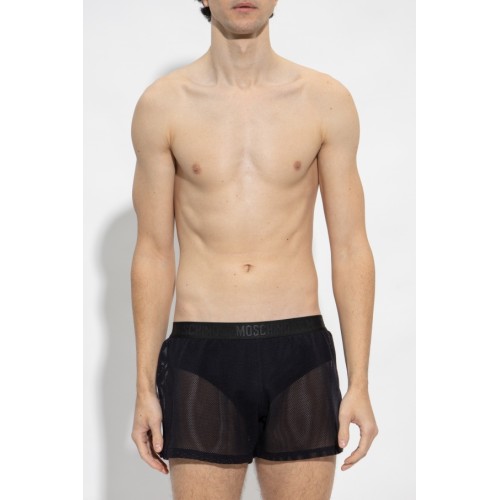 Moschino Black Mesh Swim Briefs