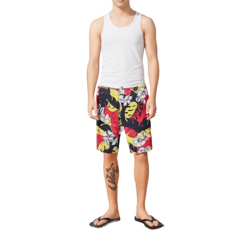 Moschino Tropical Floral Swim Shorts Black