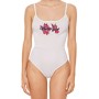 Moschino Valentine Graphic One-Piece Swimsuit White
