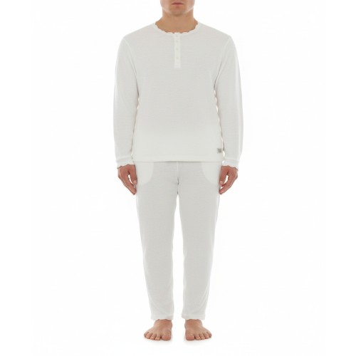 Moschino White Pajama Set Long Sleeve