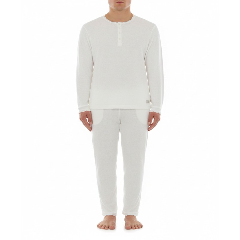 Moschino White Pajama Set Long Sleeve