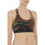 Moschino Camouflage Sports Bra Green Brown