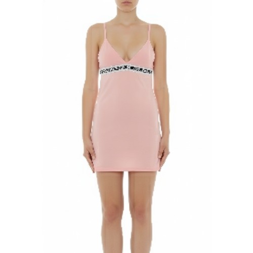 Moschino Pink Logo Band Mini Dress