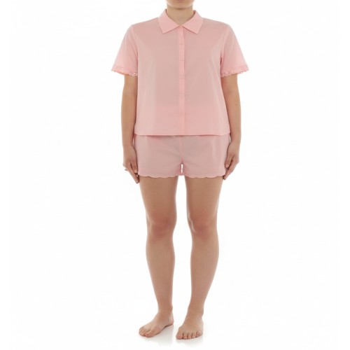 Moschino Pink Button-Up Pajama Set