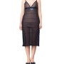 Moschino Sheer Mesh Slip Dress Black