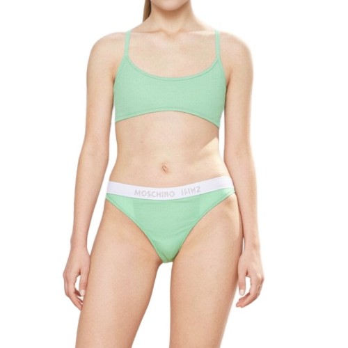 Moschino Sage Green Cotton Brief Set