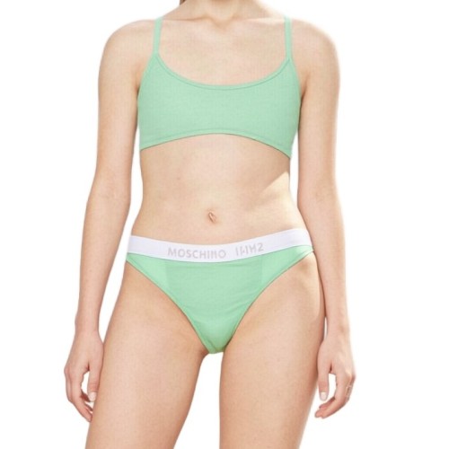 Moschino Sage Green Cotton Brief Set