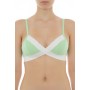 Moschino Cross-Strap Bralette Green White