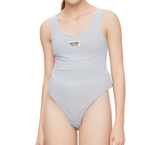 Moschino Light Blue Cotton Bodysuit