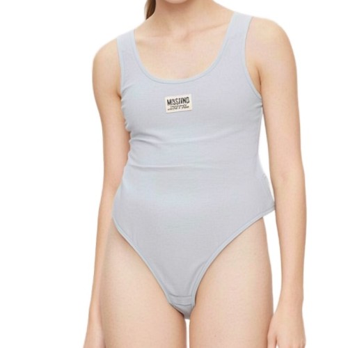 Moschino Light Blue Cotton Bodysuit