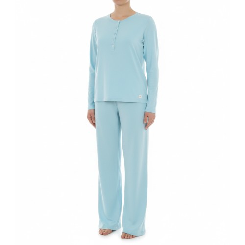 Moschino Light Blue Henley Pajama Set
