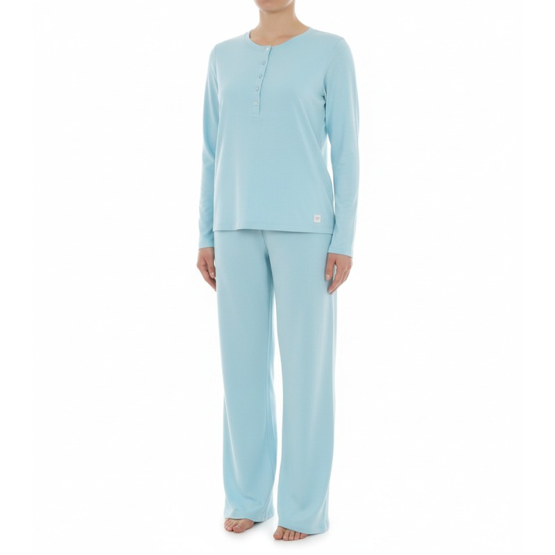 Moschino Light Blue Henley Pajama Set