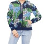 Moschino Tropical Floral Zip Hoodie Multicolor