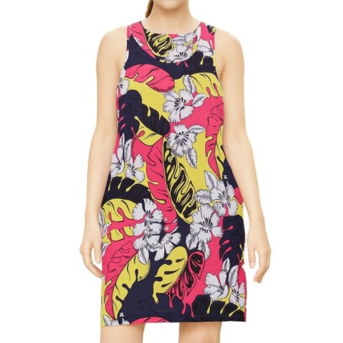 Moschino Tropical Floral Sleeveless Dress Multicolor