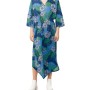 Moschino Tropical Print Midi Dress Blue