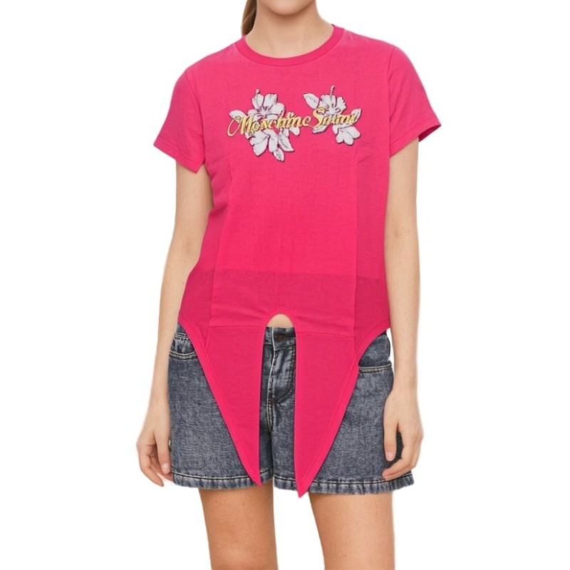 Moschino Floral Pink Split T-shirt