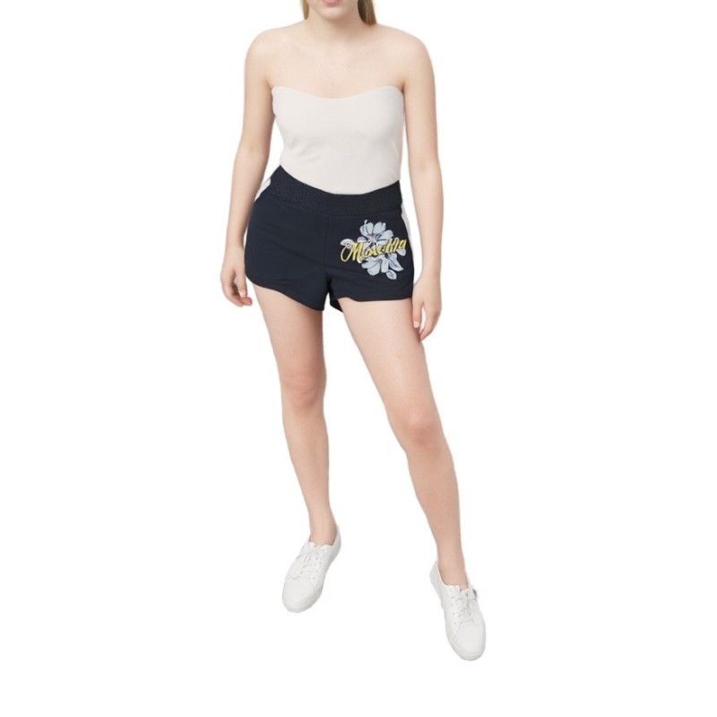 Moschino Floral Logo Beach Shorts Navy