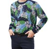 Moschino Tropical Floral Print Crewneck Sweatshirt Multicolor