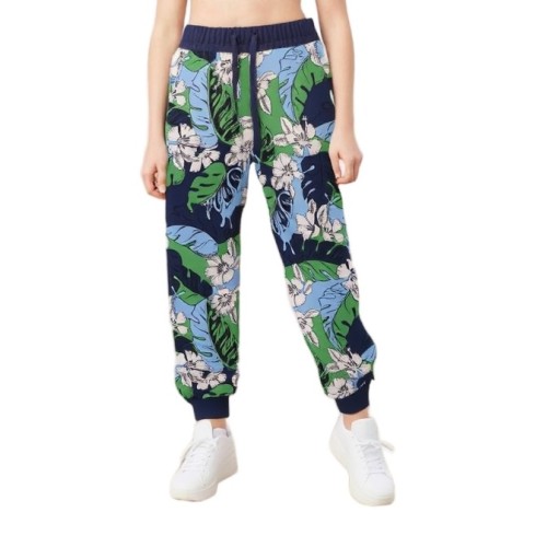 Moschino Tropical Floral Jogger Pants Navy