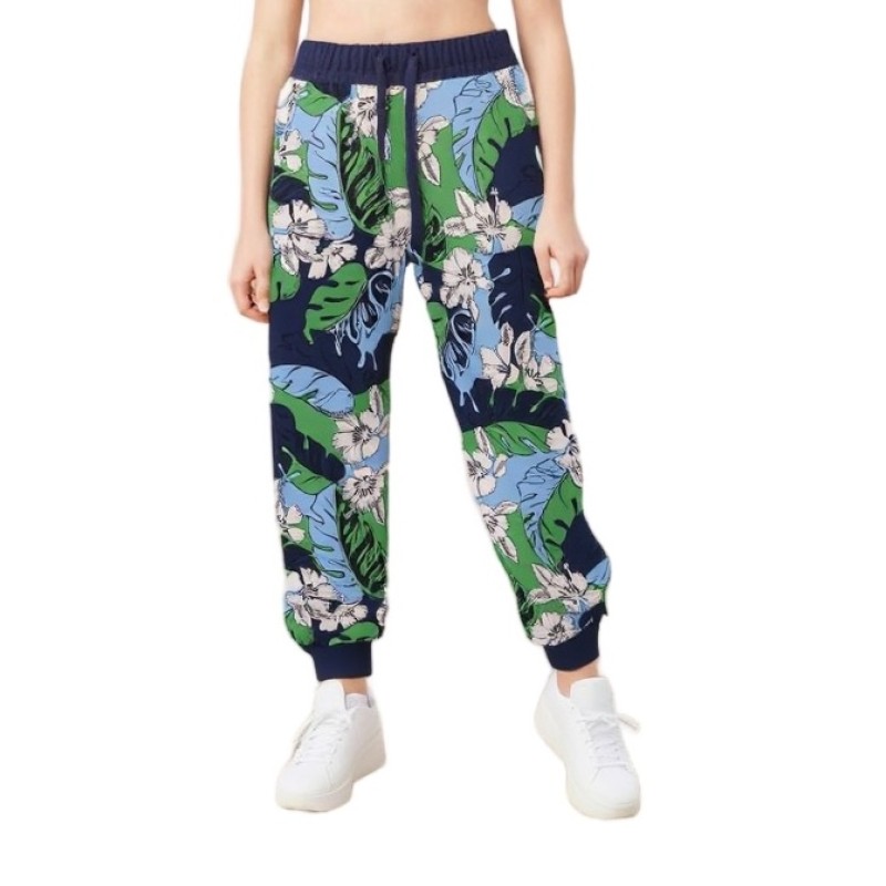 Moschino Tropical Floral Jogger Pants Navy