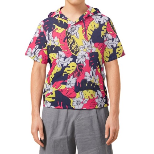 Moschino Tropical Floral Hooded T-shirt Multicolor