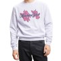 Moschino Hibiscus Floral Print Crewneck Sweatshirt White