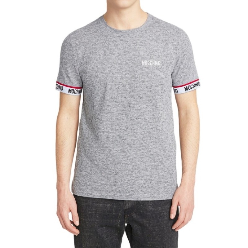 Moschino Logo Sleeve Band T-shirt Grey