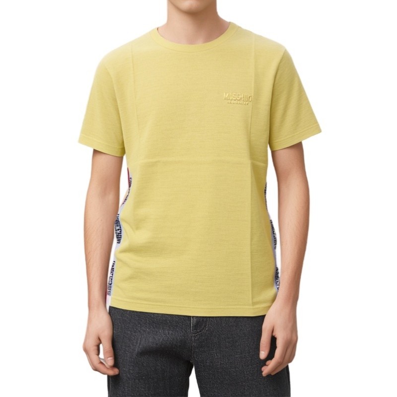 Moschino Logo Side Tape T-Shirt Yellow