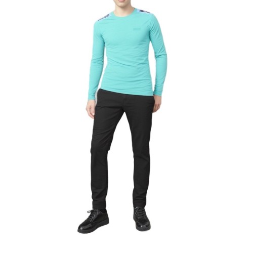 Moschino Green Long Sleeve Cotton T-shirt