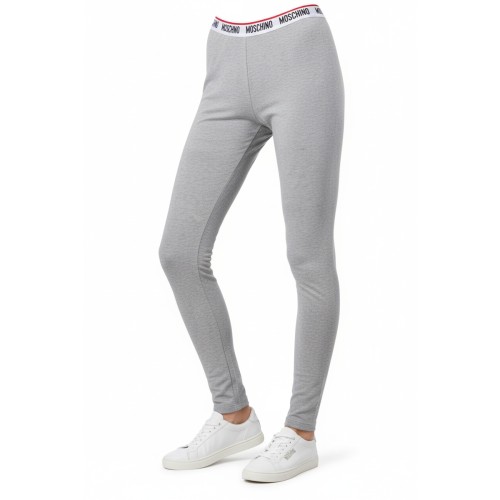 Moschino Grey Logo Waistband Leggings