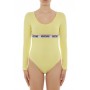 Moschino Logo Band Yellow Bodysuit