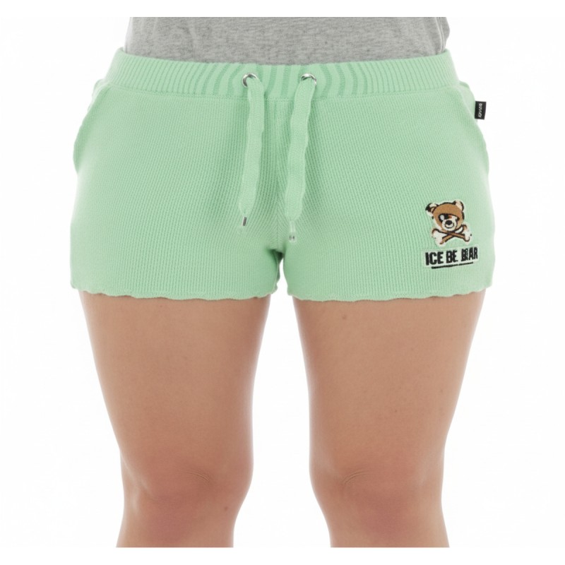 Moschino Ice Bear Knit Shorts Green